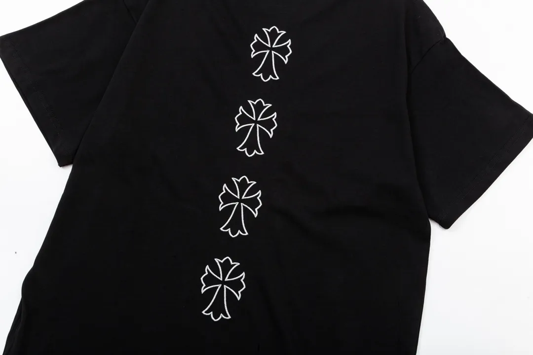 Chrome Hearts/ 🪡 Logo Same Style T Versatile : Black Size：XS~L